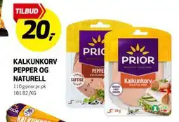Bunnpris KALKUNKORV PEPPER OG NATURELL, NOK 20 tilbud