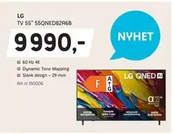 ELON LG TV 55” 55QNED82A6B, NOK 9990 tilbud