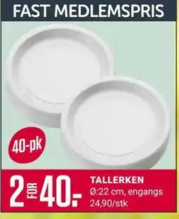 Europris TALLERKEN, Medlemspris tilbud
