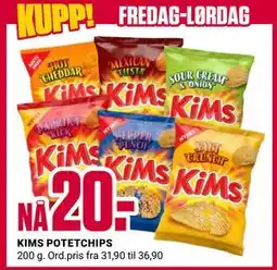 Europris KIMS POTETCHIPS, NOK 20 tilbud