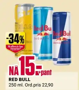 Europris RED BULL, NOK 15 tilbud