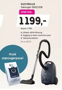 ELON Støvsuger EB51C1DB, NOK 1199 tilbud