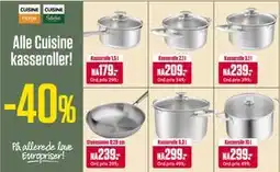 Europris Alle Cuisine kasseroller! tilbud