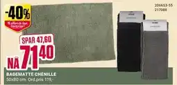 Europris BADEMATTE CHENILLE, NOK 71.4 tilbud