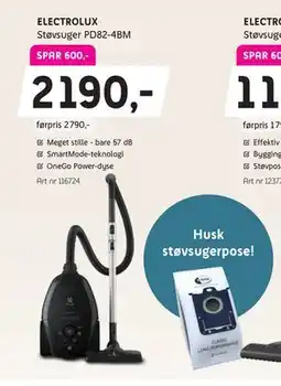 ELON ELECTROLUX Støvsuger PD82-4BM, NOK 2190 tilbud
