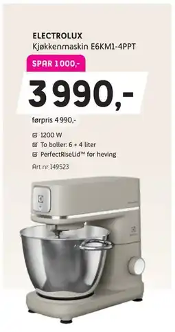 ELON Kjøkkenmaskin E6KM1-4PPT, NOK 3990 tilbud