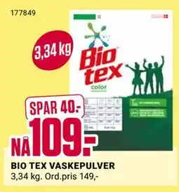 Europris BIO TEX VASKEPULVER, NOK 109 tilbud