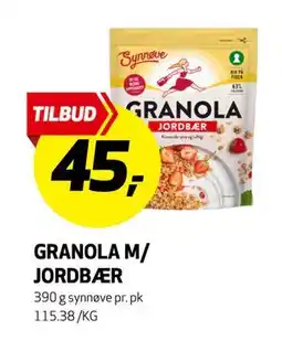 Bunnpris GRANOLA M/ JORDBÆR, NOK 45 tilbud