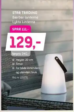 ELON Bærbar lanterne, NOK 129 tilbud