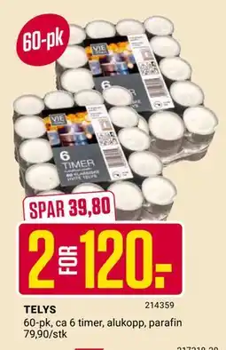 Europris TELYS, NOK 120 tilbud