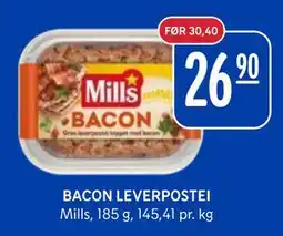 Rema 1000 BACON LEVERPOSTEI, NOK 26.9 tilbud