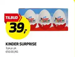 Bunnpris KINDER SURPRISE, NOK 39 tilbud
