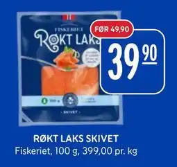 Rema 1000 RØKT LAKS SKIVET, NOK 39.9 tilbud