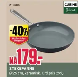 Europris STEKEPANNE, NOK 179 tilbud