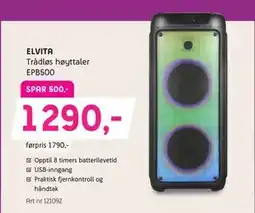 ELON Trådløs høyttaler, NOK 1290 tilbud