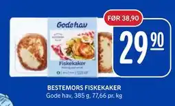 Rema 1000 BESTEMORS FISKEKAKER, NOK 29.9 tilbud