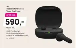 ELON JBL Hodetelefoner in-ear Wave Flex 2, svart, NOK 590 tilbud