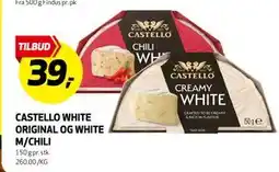Bunnpris CASTELLO WHITE ORIGINAL OG WHITE M/CHILI, NOK 39 tilbud