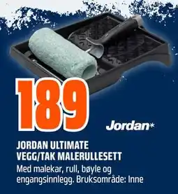 Obs Bygg JORDAN ULTIMATE VEGG/TAK MALERULLESETT, NOK 189 tilbud
