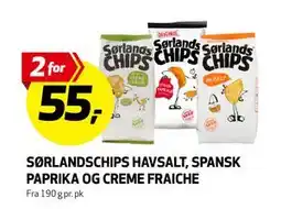 Bunnpris SØRLANDSCHIPS HAVSALT, SPANSK PAPRIKA OG CREME FRAICHE, NOK 55 tilbud
