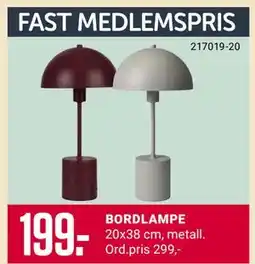Europris BORDLAMPE, Medlemspris tilbud