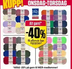 Europris Alt garn! tilbud