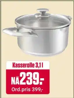 Europris Kasserolle 3,1 l, NOK 239 tilbud