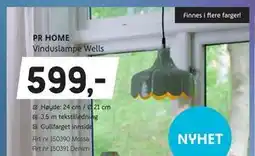 ELON PR HOME Vinduslampe Wells, NOK 599 tilbud