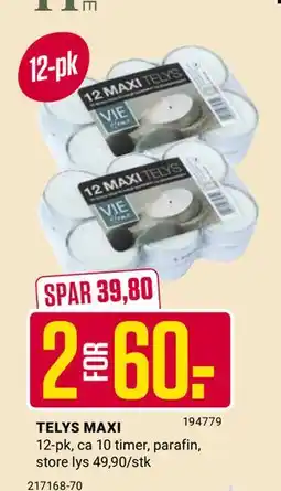 Europris TELYS MAXI, NOK 60 tilbud