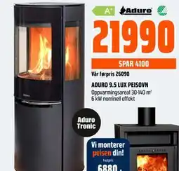 Obs Bygg ADURO 9.5 LUX PEISOVN, NOK 21990 tilbud