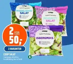 Coop Obs COOP SALAT, NOK 50 tilbud