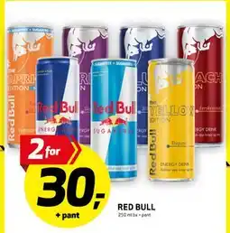 Bunnpris RED BULL, NOK 30 tilbud