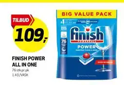Bunnpris FINISH POWER ALL IN ONE, NOK 109 tilbud