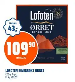 Coop Obs LOFOTEN EINERRØKT ØRRET, NOK 109.9 tilbud