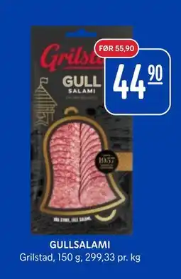 Rema 1000 GULLSALAMI, NOK 44.9 tilbud