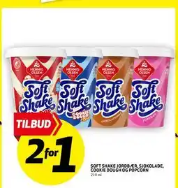 Bunnpris SOFT SHAKE JORDBÆR, SJOKOLADE, COOKIE DOUGH OG POPCORN tilbud