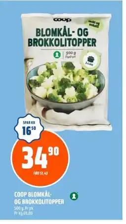 Coop Obs COOP BLOMKÅLOG BROKKOLITOPPER, NOK 34.9 tilbud