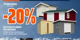 Obs Bygg 20% PÅ UTVALGTE BODER FRA PALMAKO tilbud