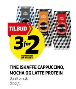 Bunnpris TINE ISKAFFE CAPPUCCINO, MOCHA OG LATTE PROTEIN tilbud