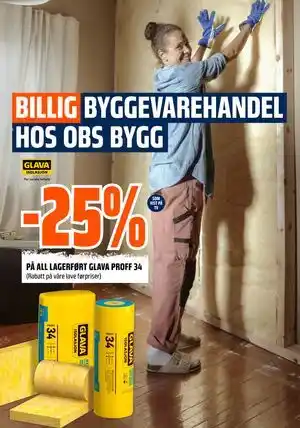 Obs Bygg 25% PÅ ALL LAGERFØRT GLAVA PROFF 34 tilbud