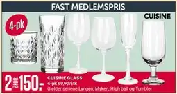 Europris CUISINE GLASS, Medlemspris tilbud