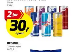 Bunnpris RED BULL, NOK 30 tilbud