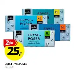 Bunnpris UNIK FRYSEPOSER, NOK 25 tilbud