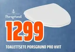 Obs Bygg TOALETTSETE PORSGRUND PRO HVIT, NOK 1299 tilbud