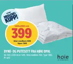 Coop Obs DYNE- OG PUTESETT FRA HØIE OPAL, NOK 699, Medlemspris tilbud