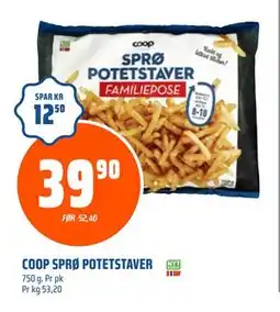 Coop Obs COOP SPRØ POTETSTAVER, NOK 39.9 tilbud