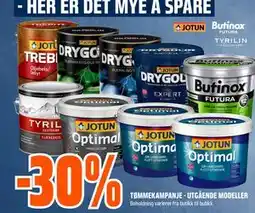Obs Bygg TØMMEKAMPANJE - UTGÅENDE MODELLER tilbud