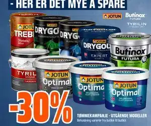 Obs Bygg TØMMEKAMPANJE - UTGÅENDE MODELLER tilbud