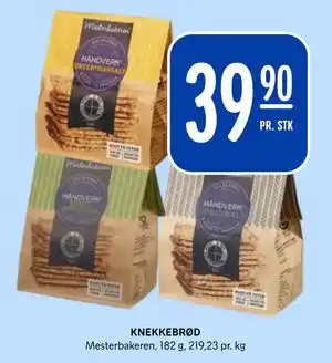 Rema 1000 KNEKKEBRØD, NOK 39.9 tilbud