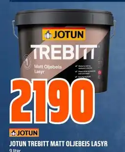 Obs Bygg JOTUN TREBITT MATT OLJEBEIS LASYR, NOK 2190 tilbud
